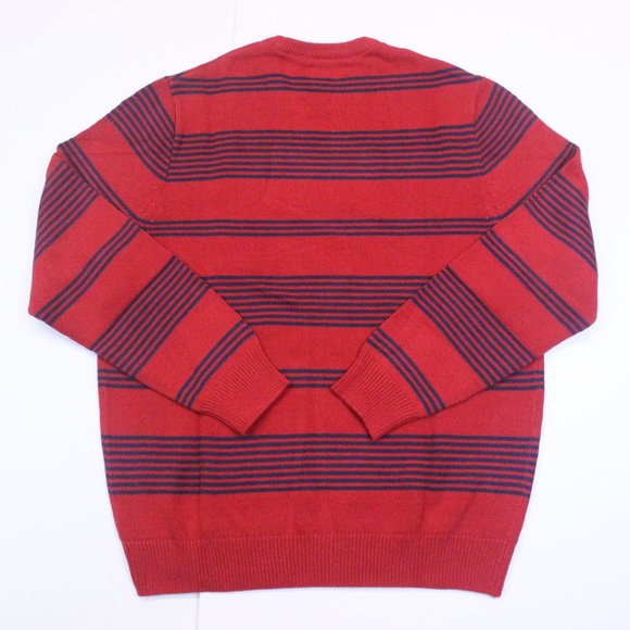 Men's Chaps Classic-Fit Striped Crewneck Sweater (630K01) Red Stripe - XXL - Picture 3 of 3
